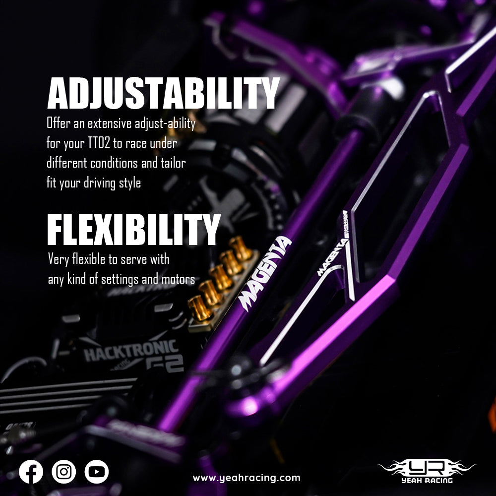 Yeah Racing Atushi Hara Violett-Umwandlungsset Tamiya TT-02 MGT-0001