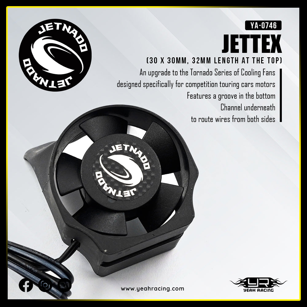 Yeah Racing Jettexin nopea tuuletin 30x30mm YA-0746BK YA-0746BK