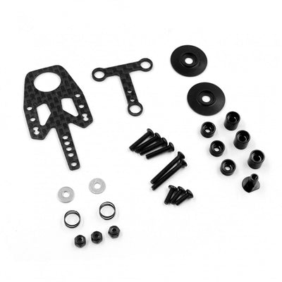 Yeah Racing Conjunto de suspensão traseira em carbono Kyosho Mini-Z MR04 KYMR-010BK