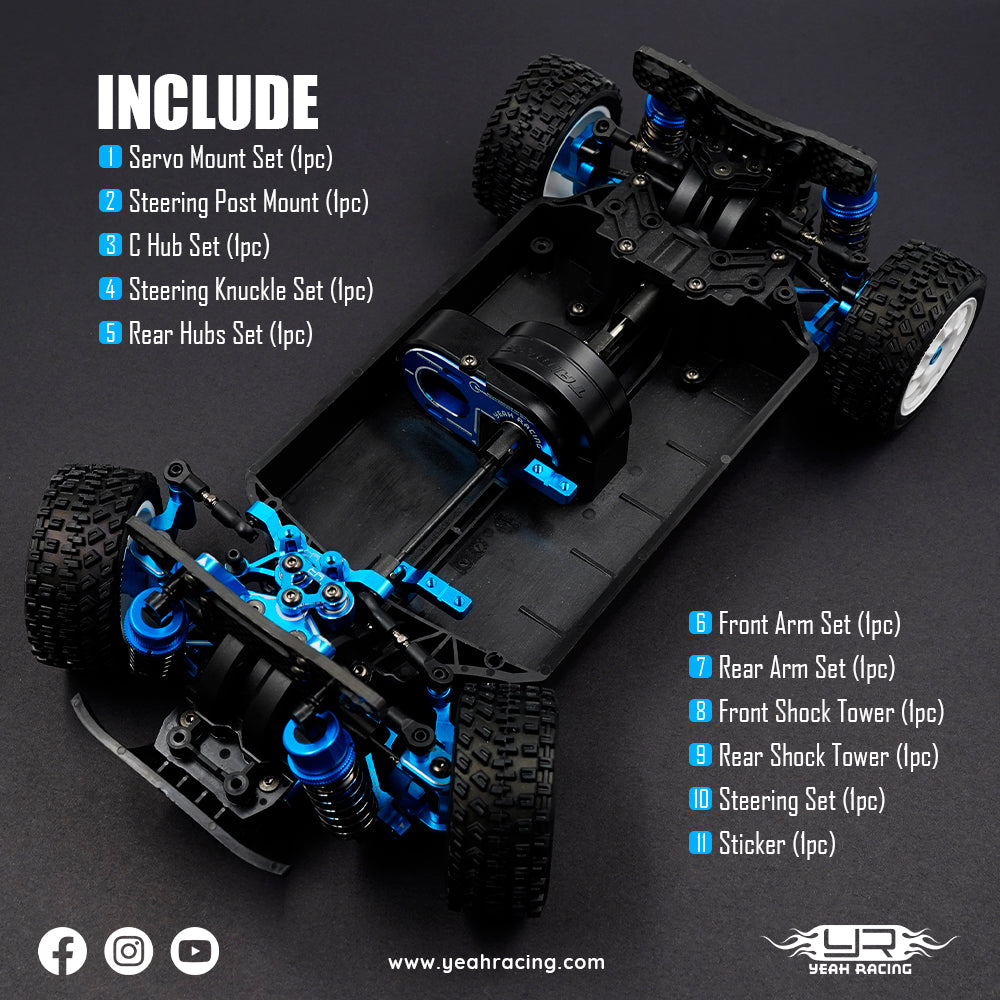 Yeah Racing Kit Conversion Essentiel Aluminium Tamiya XM-01 Pro TAXM-S01BU