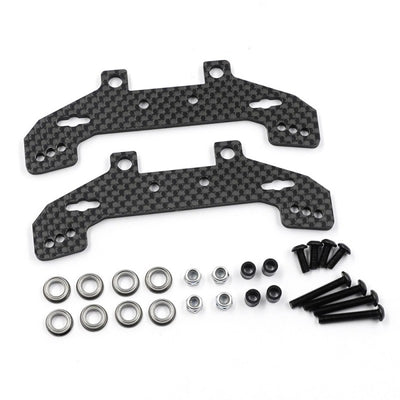 Yeah Racing Support amortisseurs Avant et Arrière Carbone (2Pcs) TT-02 TATT-085BK
