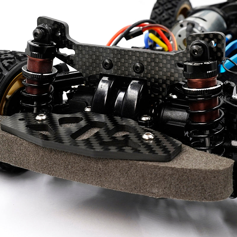 Yeah Racing Carbon schokdemperbevestiging voor en achter (2Pcs) TT-02 TATT-085BK