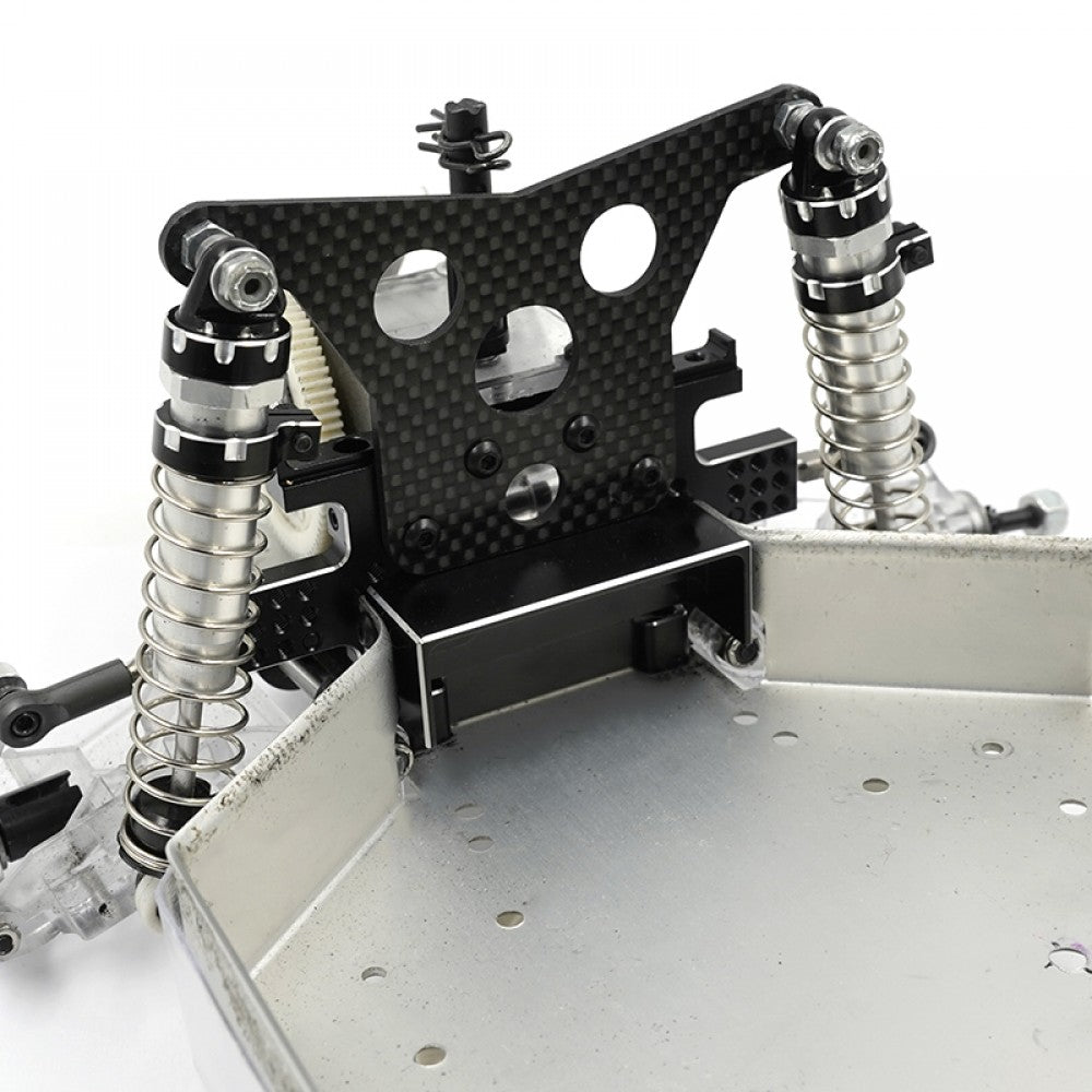 Yeah Racing Bulkhead  Heckteil aus schwarzem Aluminium RC10 TARC-029BK