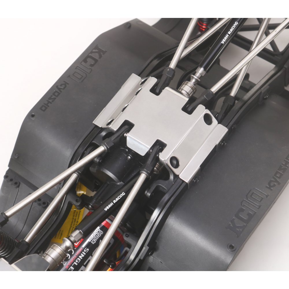 Yeah Racing Protezioni per ponti in acciaio inossidabile (3 pezzi) Kyosho KC10 KYKC-001SV