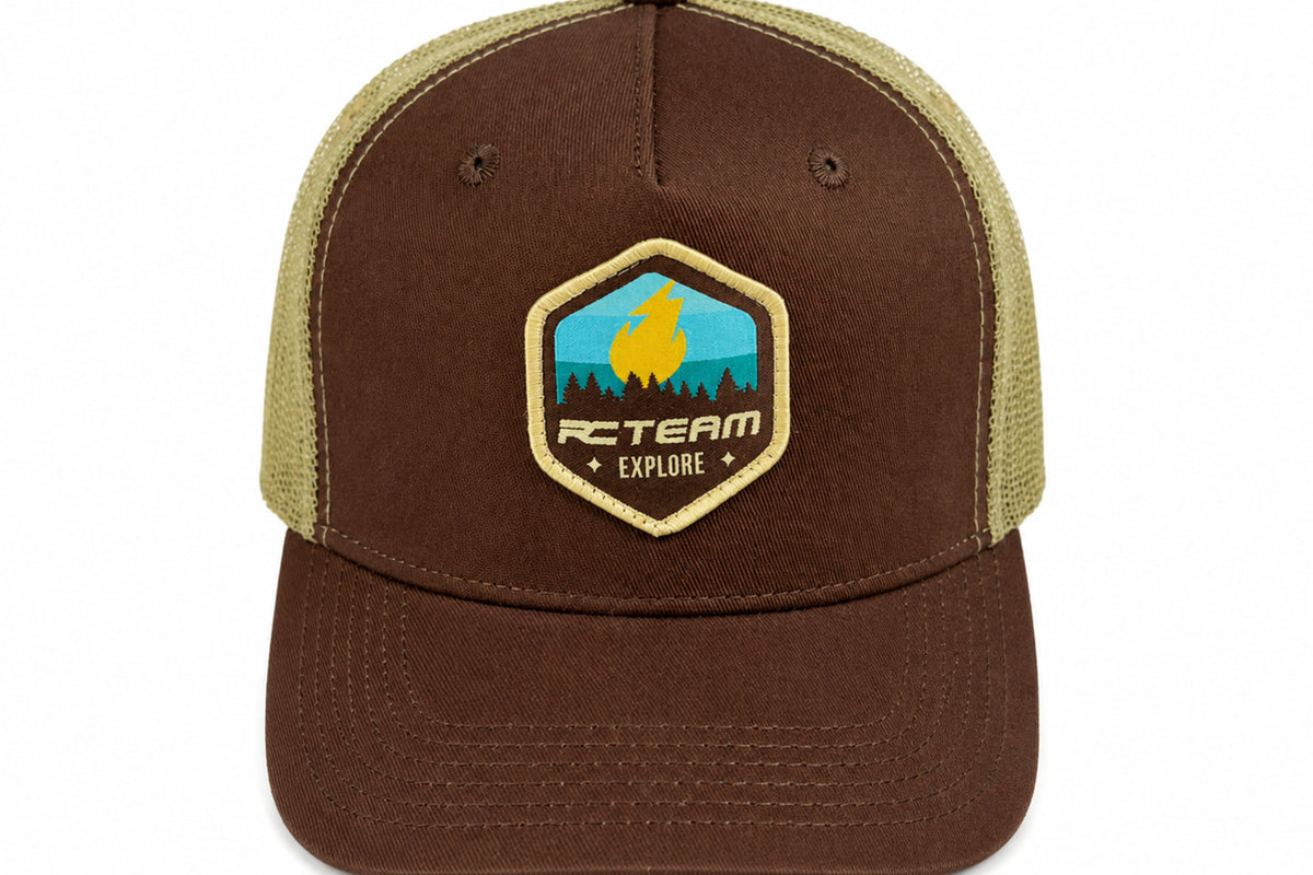 RC Team Gorra Trucker RC Team Explore Marrón y beige