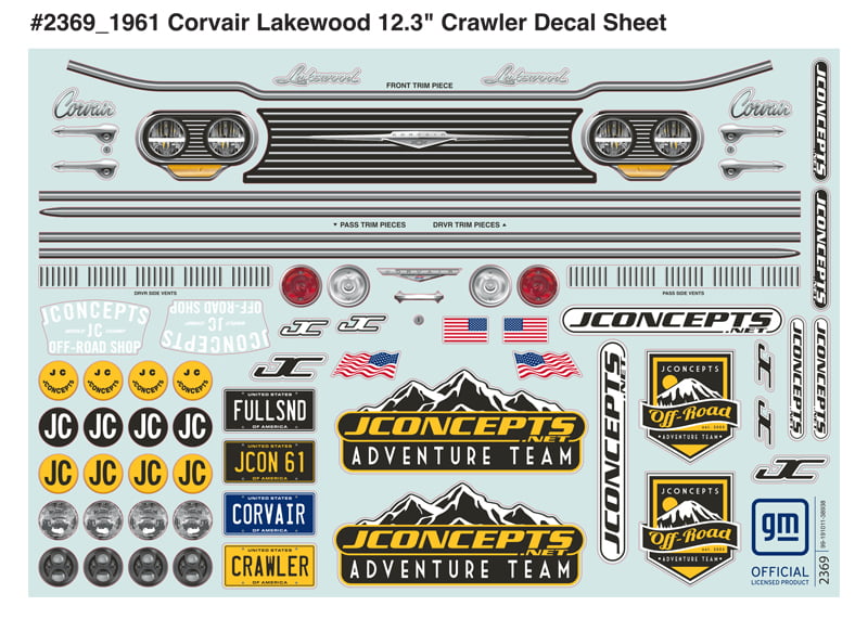 Jconcepts Carrosserie Corvair 1961 Lakewood TRX4 Sport 0480