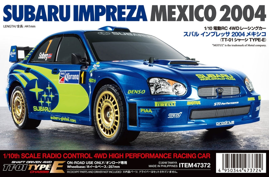 Tamiya TT-01E Subaru Impreza Mexico 2004 KIT 47372