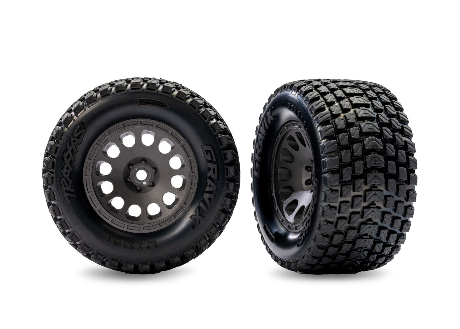 Traxxas Roue Gravix Avant Montée Collée (x2) Mini Maxx/XRT 10772-GRAY