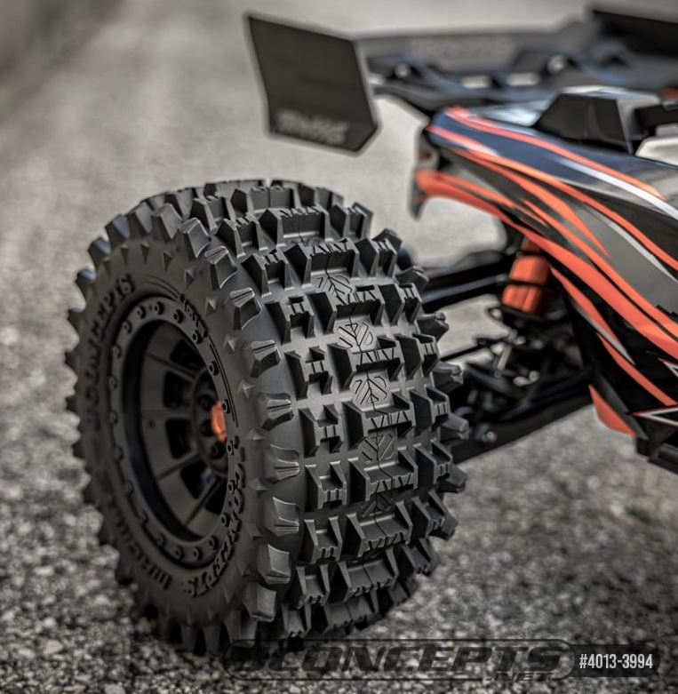 JConcepts Pneus Magmas + Jantes Noir (x2) XRT X-Maxx 4013-3994