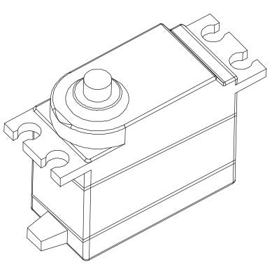 Absima Piñón servo metálico 15KG CR4.4 1231158