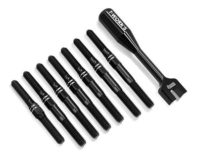 T-Work's Kit Titanium Pleuelstangen Schwarz + Schlüssel (8Pcs) B74.2 TBB-B74.2