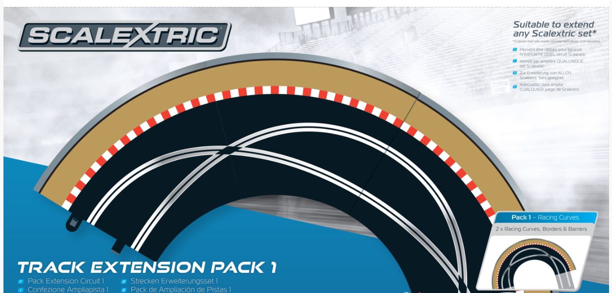 Scalextric Pack Curve with 90° crossing (x2) C8193