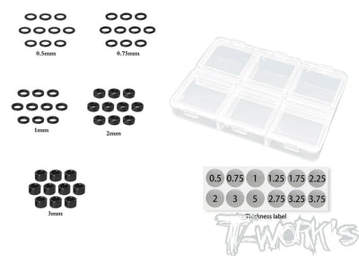 T-Work's Set Alu Espaciador M3 Negro (5x10) TA-159-BK