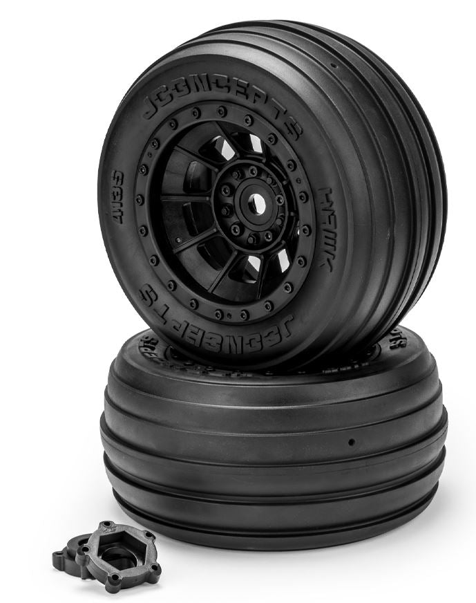 Hawk Rim JConcepts Hawk tires + Black rims (x2) XRT X-Maxx 4135-3994
