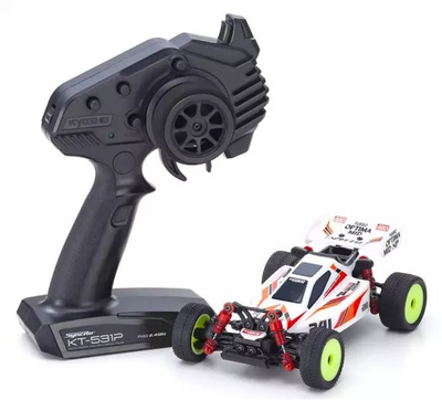 Kyosho Mini-Z Buggy MB-010 4WD Turbo Optima Mid Special Blanc RTR 32096W