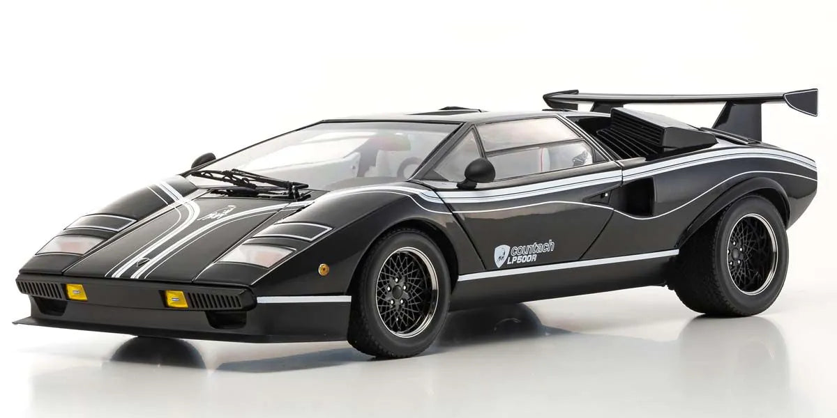 Kyosho Diecast Lamborghini Countach LP500R 1982 Nero 1/18 KS08617BK