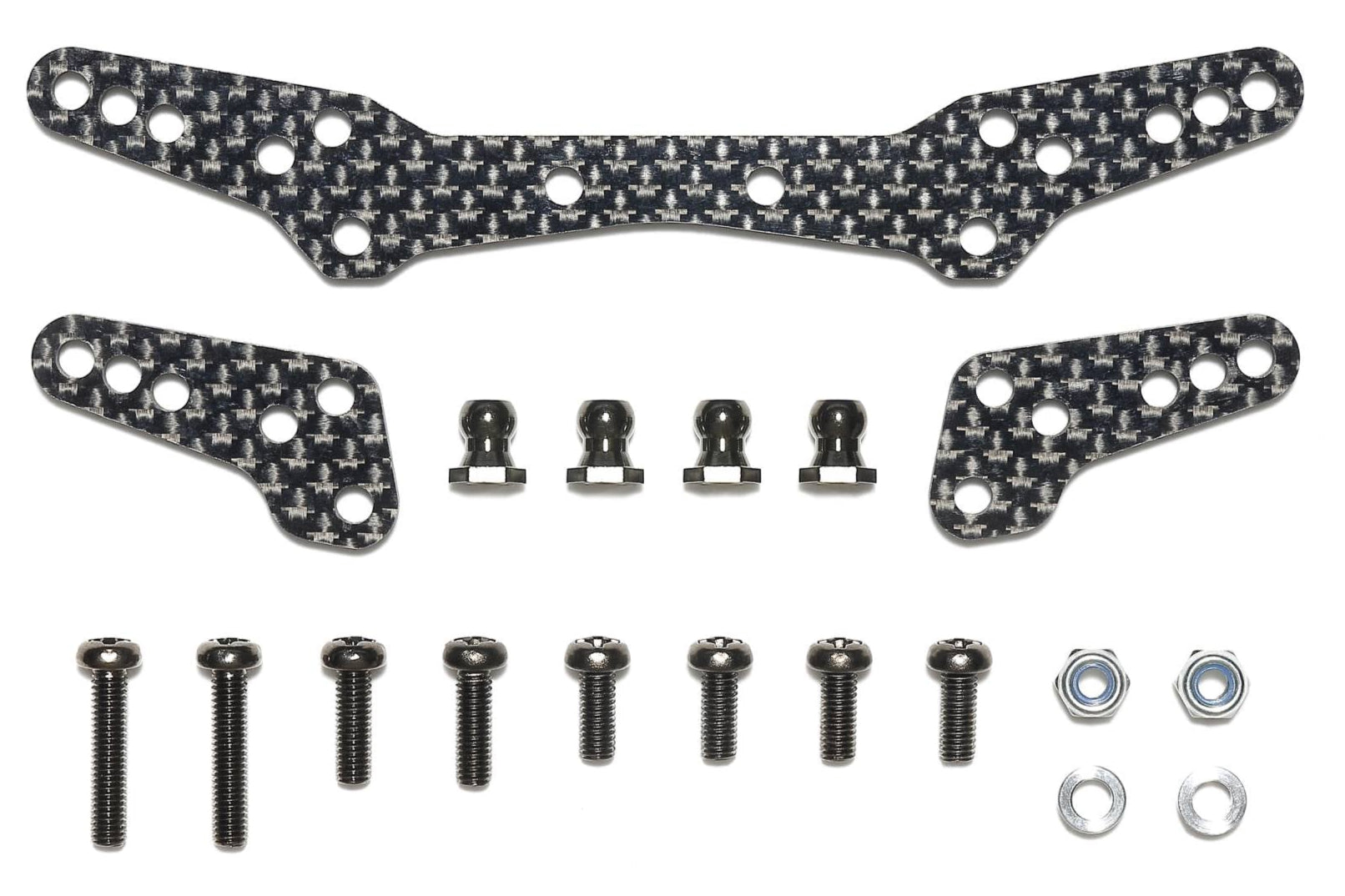 Tamiya Set support amortisseurs carbone avant et arrière Fighter NXGEN 22094