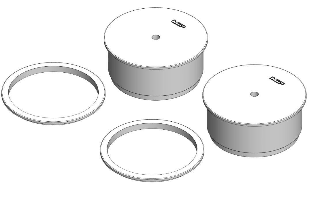 MIP Jante Avant (x2) pour Legend Conversion Kit pour RC10 25411