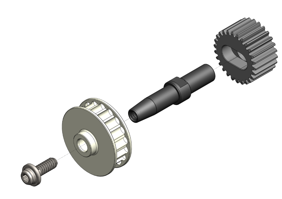 MIP Axe + Pulies pour Legend Conversion Kit pour RC10 25416