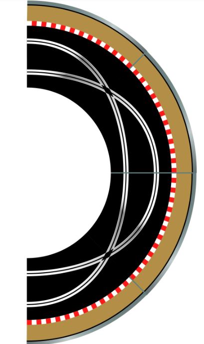 Scalextric Pack Curve with 90° crossing (x2) C8193