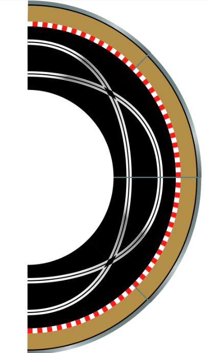 Scalextric Pack Courbe avec croisement 90° (x2) C8193