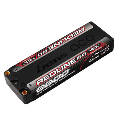 Gens Ace Redline 2.0 Hv LCG Lipo Battery 7.6v 6100mAh 140C 2S1P