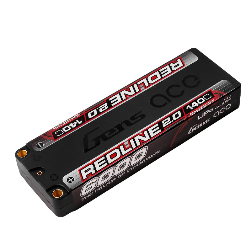 Gens Ace Redline 2.0 Hv ULCG 7.6v 6000mah 140C 2S1P lithium battery