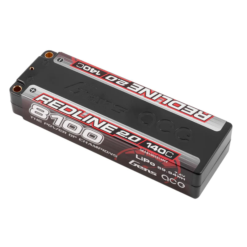 Gens Ace Redline 2.0 Hv Lipo battery 7.6v 8100mah 140C 2S1P