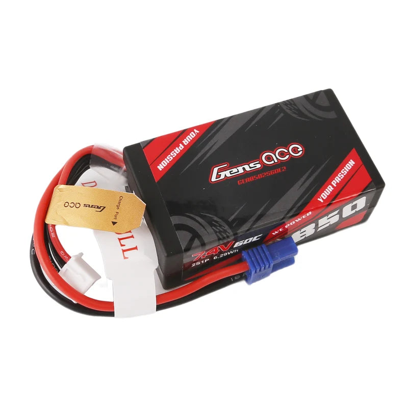 Gens Ace Accu lipo G-Tech 7.4v 850mAh 60C EC2 GEA8502S60E2