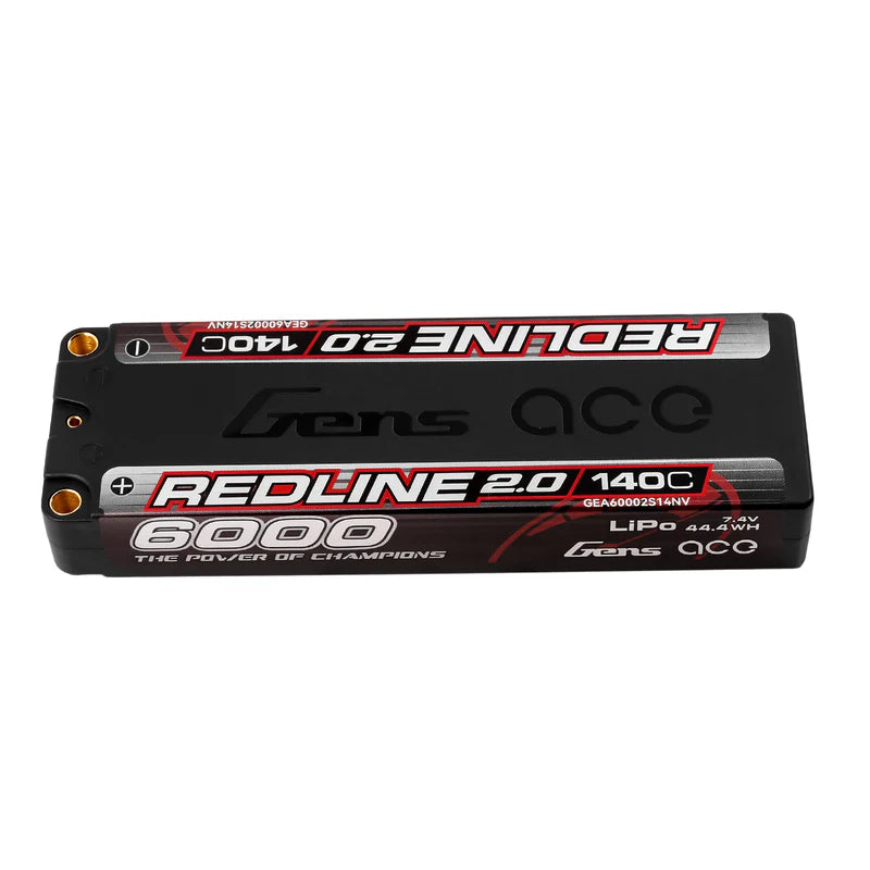 Gens Ace Redline 2.0 Hv ULCG 7.6v 6000mah 140C 2S1P lithium battery
