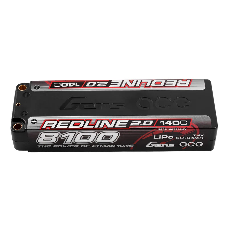 Gens Ace Redline 2.0 Hv Lipo battery 7.6v 8100mah 140C 2S1P