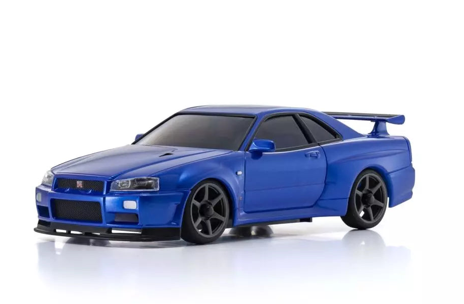 Kyosho AutoScale Mini-Z Nissan Skyline GT-R R34 V.spec II Bleu métallisé (MA020) MZP487MB