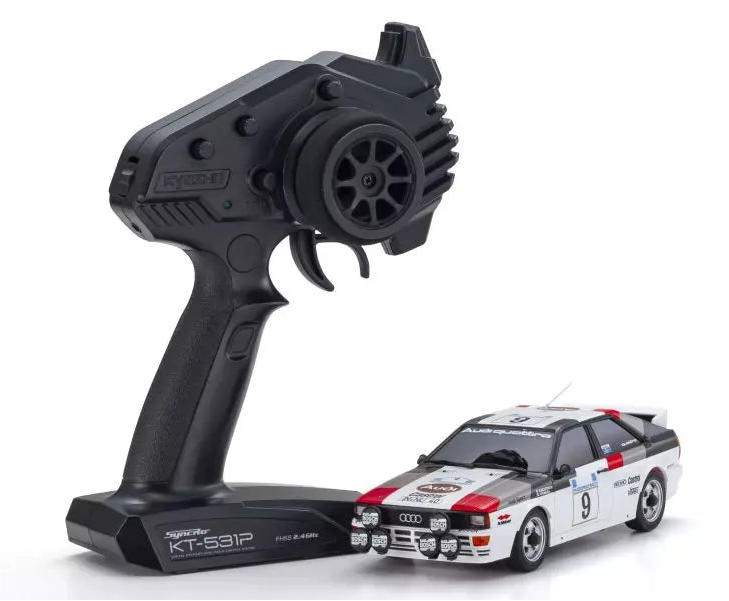 Kyosho Mini-Z MA-020 AWD Audi Quattro Rallye Acropole 1982 + KT531P RTR 32662AC