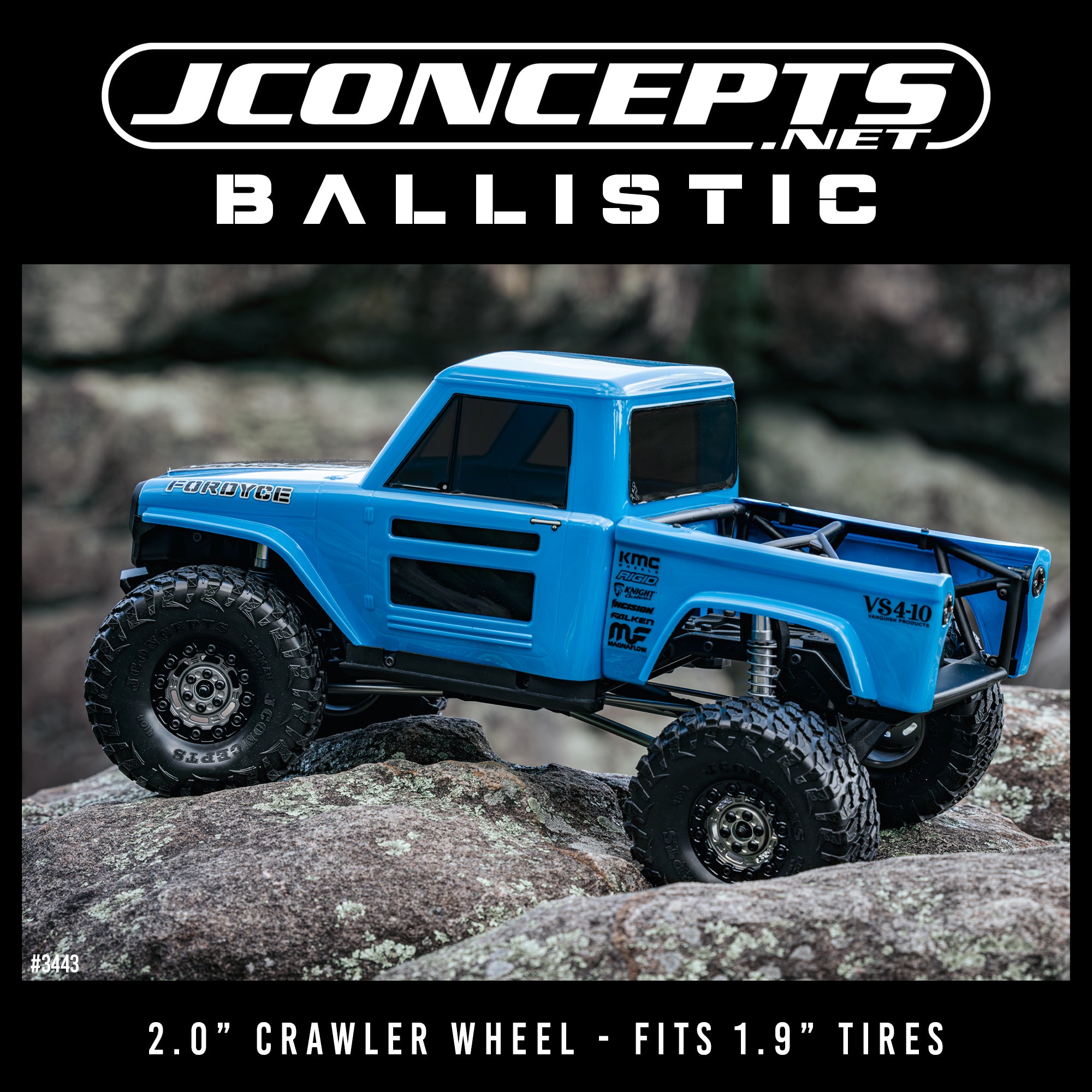 Jconcepts Ballistic Alu Beadlock 2.0 (x4) 3443