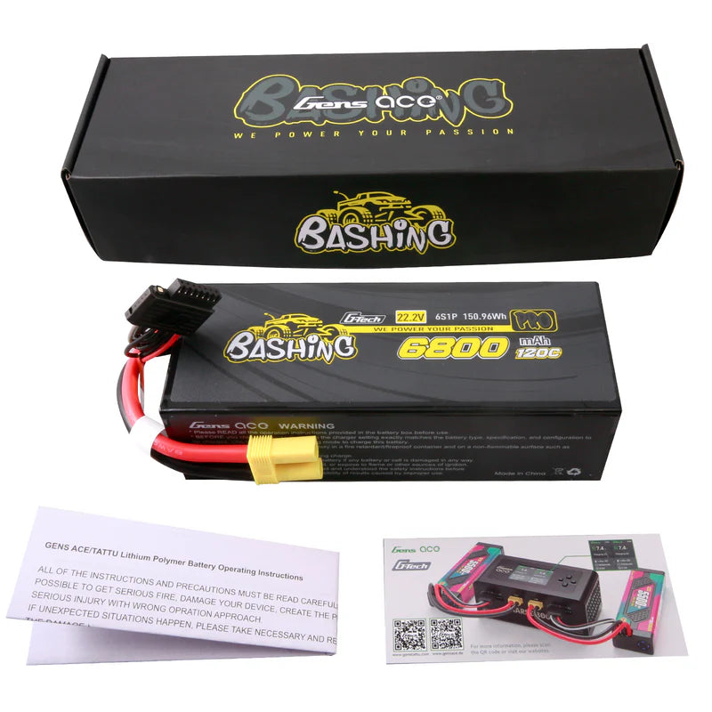 GENS ACE Accu Lipo Bashing G-Tech 6S 22.8v 6800mAh 120C EC5