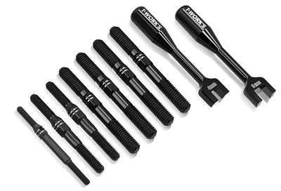 T-Work's Black Titanium Linkage Kit + Keys (9Pcs) N1E TBB-N1E