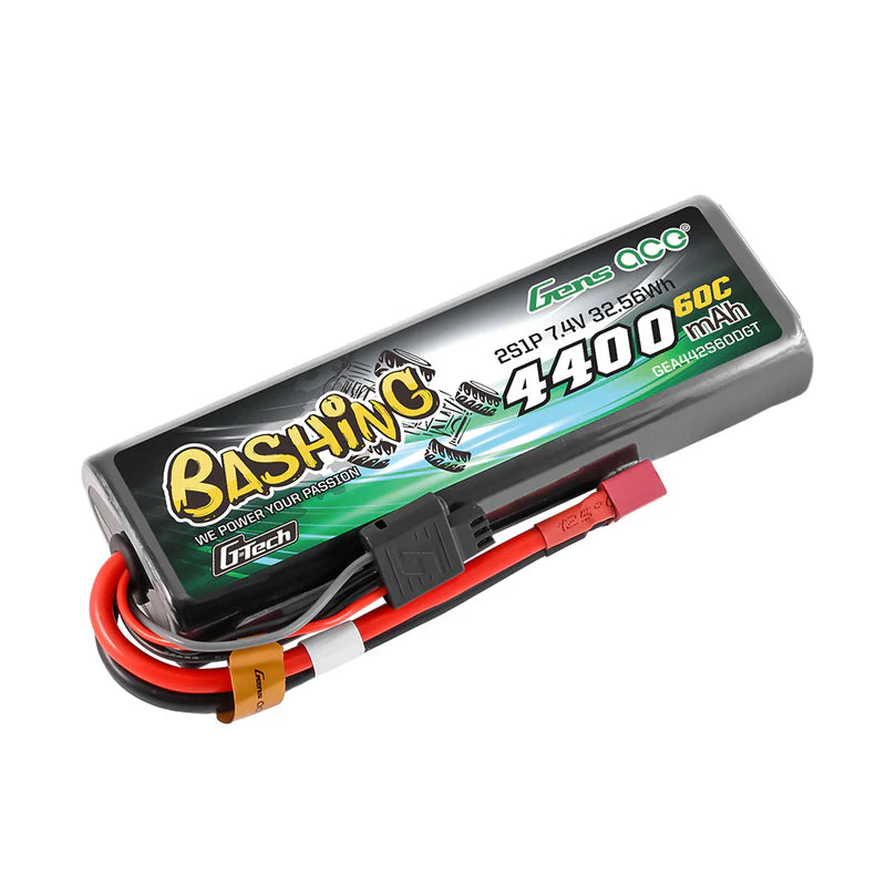 Gens Ace Accu lipo Bashing G-Tech 7.4v 4400mAh 60C Dean GEA442S60DGT