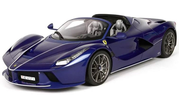 BBR Models Diecast Ferrari Laferrari Aperta Spider Blue Tour de France
