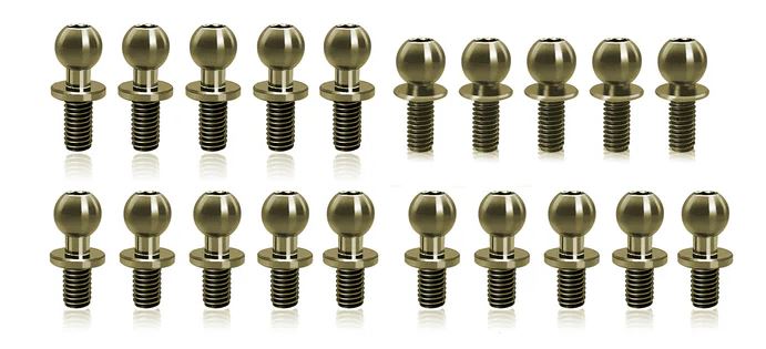 Conjunto de juntas esféricas de alumínio tratado duro (20 peças) MS1.0 TE-205-MS1.0 da T-Work