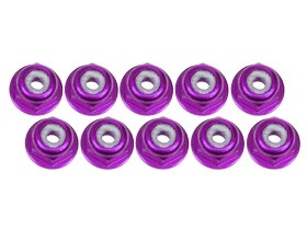 3RACING Ecrous épaulés nylstop 2mm violet 3RAC-NF20/PU