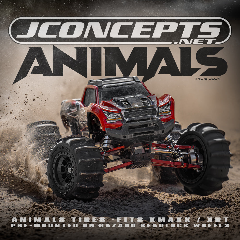 JConcepts Neumáticos Animales + Llantas Negras (x2) XRT X-Maxx 4016-3994