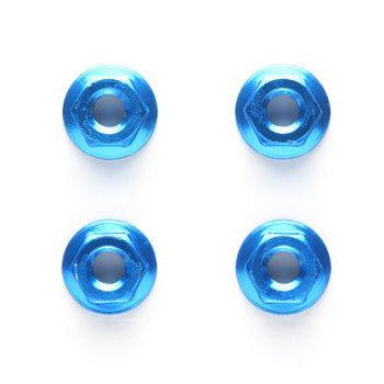 Tamiya Ecrou de roue flasqué bleu 4mm (x4) 42143