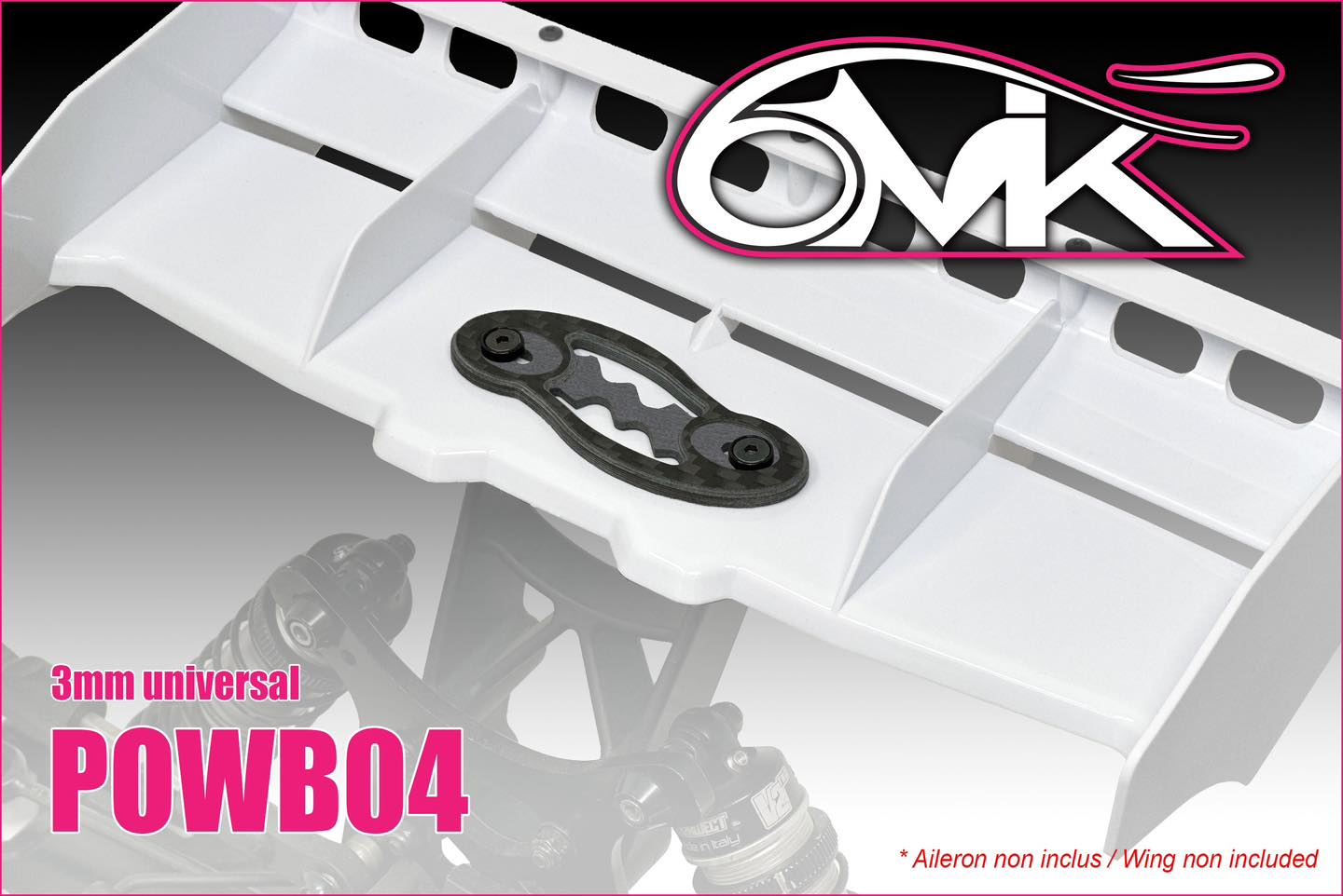 Optima 6Mik hiili monoblock aileron trimmeri 3mm 1/8 POWB04 POWB04