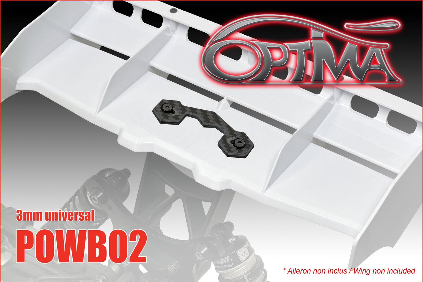 Optima 1/8" hiili 3mm yksiosainen evätrimmeri POWB02
