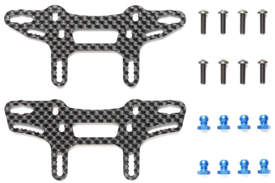 Tamiya Supports amortisseurs Carbone avant et arrière (2Pcs)  XM-01 47521