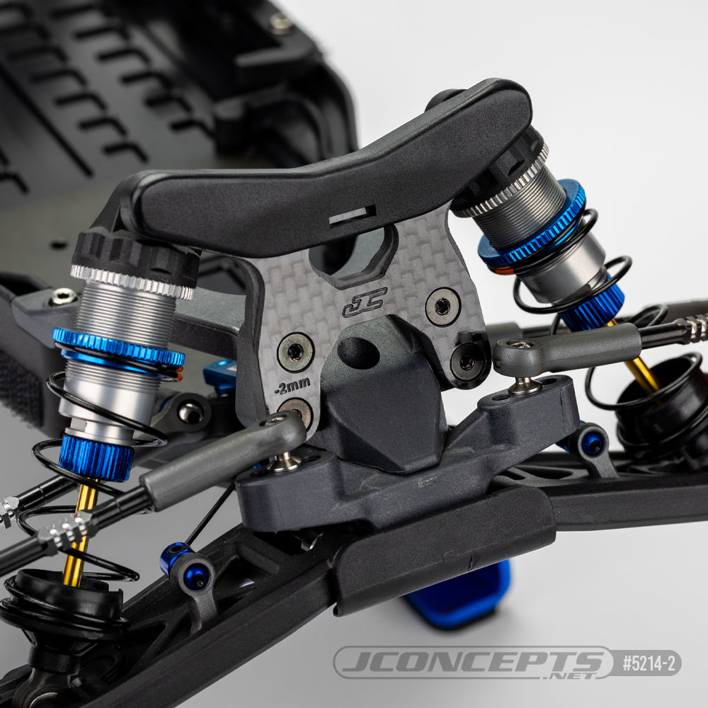 Jconcepts Stoßdämpferhalter Carbon -2mm RC10 B7/B7D 5214-2