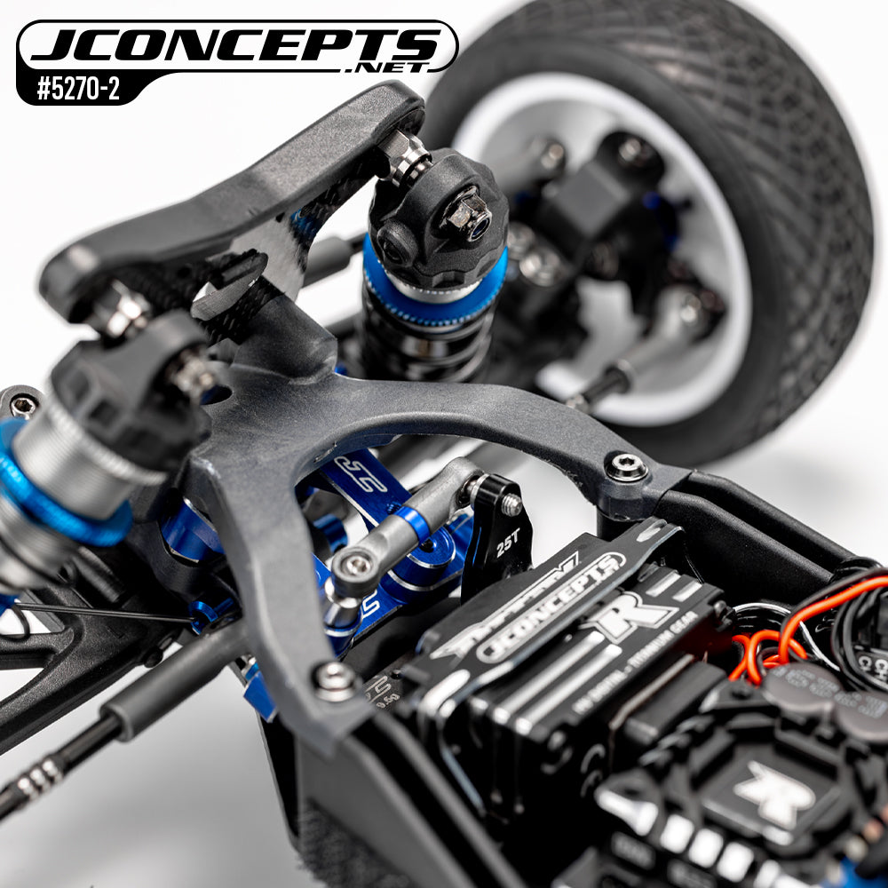 Jconcepts Barra di sterzo in alluminio nero Offset 0 RC10 B7/B7D 5270-2