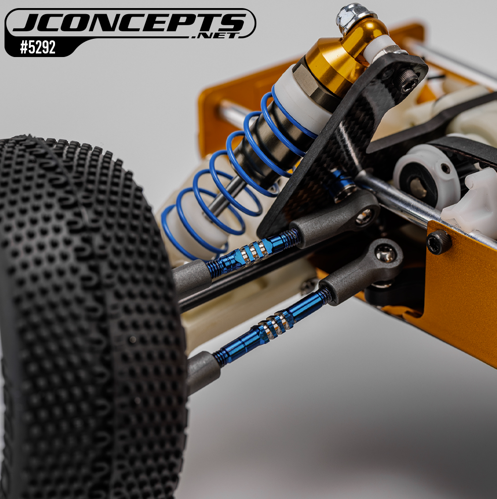 Jconcepts Juego de barras de acoplamiento de titanio azul (6 unidades) RC10 5292-1