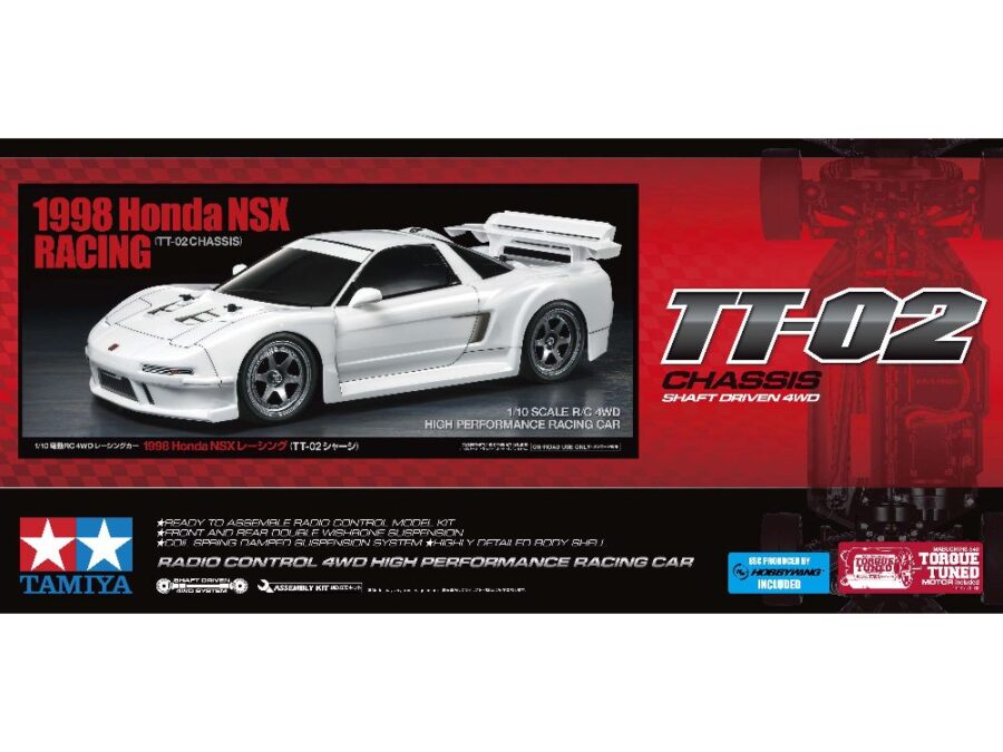Tamiya TT-02 Honda NSX Racing KIT bianco 47506