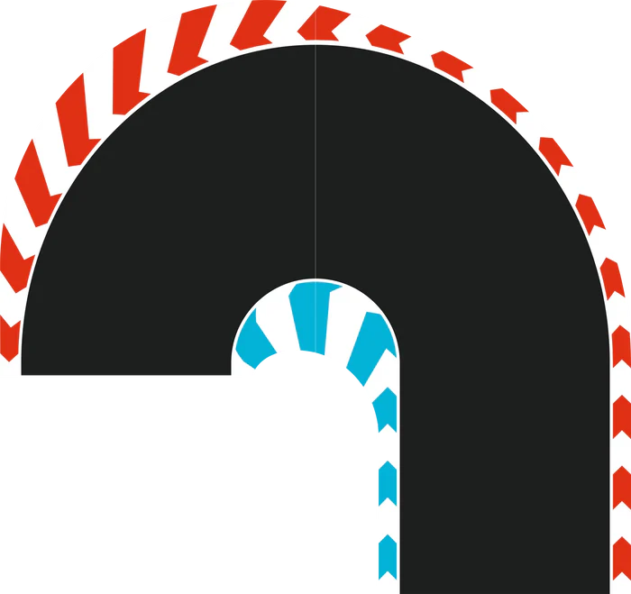 Carrera Hybrid Courbes 180° (x2) 52005